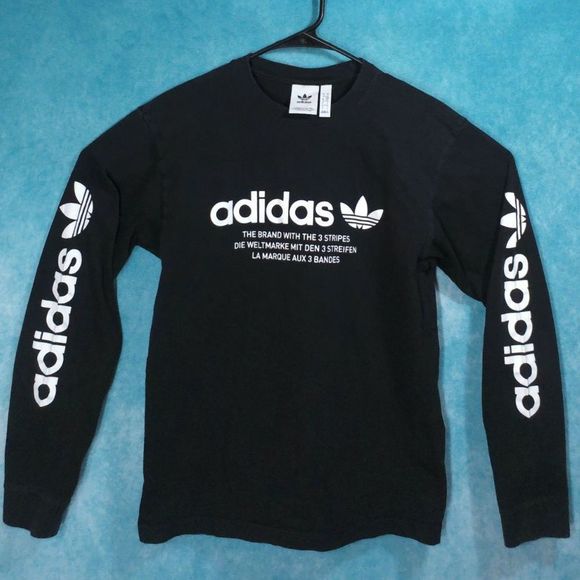 adidas Other - Adidas "The Brand With 3 Stripes" Long Sleeve T-Shirt, Black, Size Small